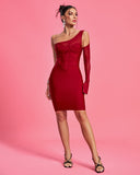 Open Back Mesh Cutout Bandage Dress