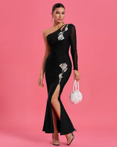 One-sleeve Bandage Mermaid Maxi Dress