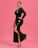 One-sleeve Bandage Mermaid Maxi Dress