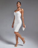 Strappy Sleeveless Plain Bandage Dress