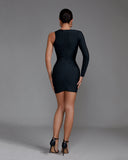 Asymmetrical Mini Bandage Dress