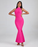 Halter Maxi Bandage Fishtail Dress