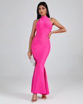 Halter Maxi Bandage Fishtail Dress