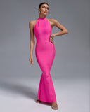 Halter Maxi Bandage Fishtail Dress