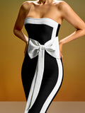 Black White Bandage Dress PP02075