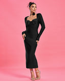 Crystal-Embellished Bandage Long Dress