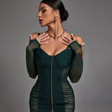 Elegant Strappy Mesh Bandage Dress