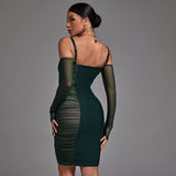 Elegant Strappy Mesh Bandage Dress