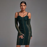 Elegant Strappy Mesh Bandage Dress