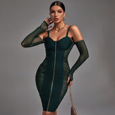 Elegant Strappy Mesh Bandage Dress
