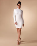 Rhinestone Fringe Backless Bandage Dress