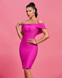 Off Shoulder Backless Bandage Dress
