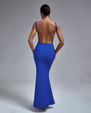 Mermaid Square Neck Backless Bandage Dress