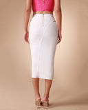 Cut Out Mesh Bandage Skirt