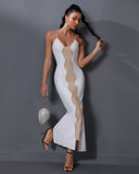 Caprera-knit Maxi Bandage Dress