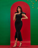 Off Shoulder Fishtail Bandage Dress