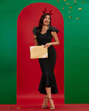 Off Shoulder Fishtail Bandage Dress