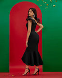 Off Shoulder Fishtail Bandage Dress