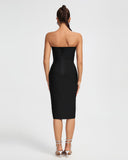 Rhinestone Bandage Bustier Midi Dress