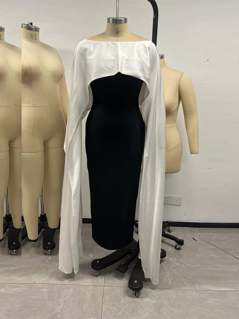 Black White Bandage Dress PP24092