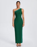 Elegant One Shoulder Maxi Bandage Dress