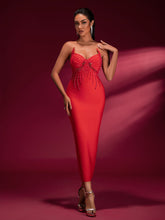 Sequin Chain Open Back Bandage Dress