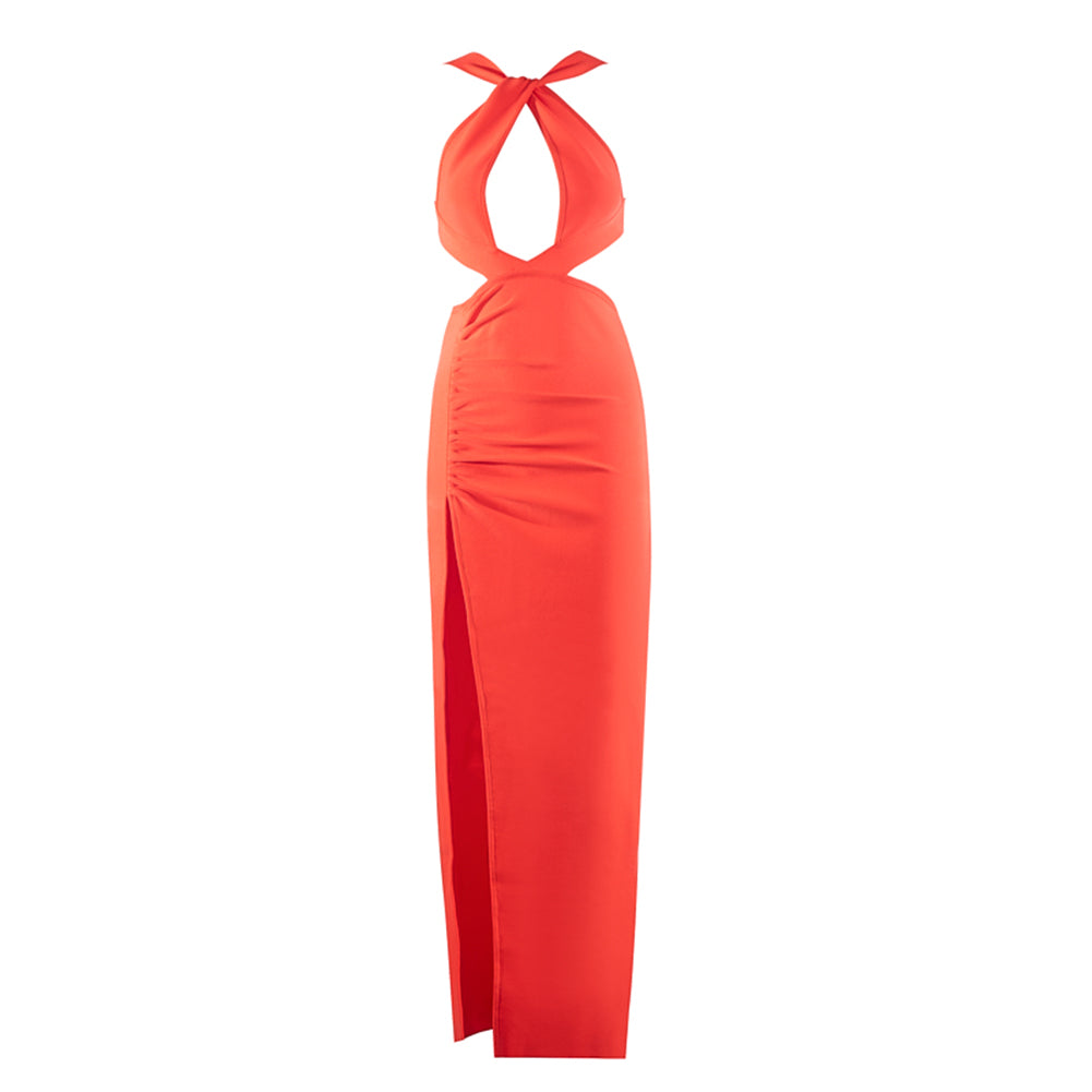 Strappy Sleeveless Cut Out Maxi Bandage Dress PZC2508