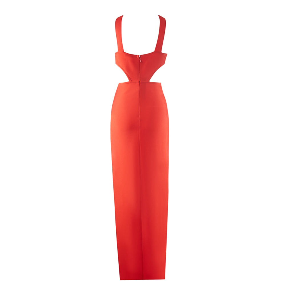 Strappy Sleeveless Cut Out Maxi Bandage Dress PZC2508