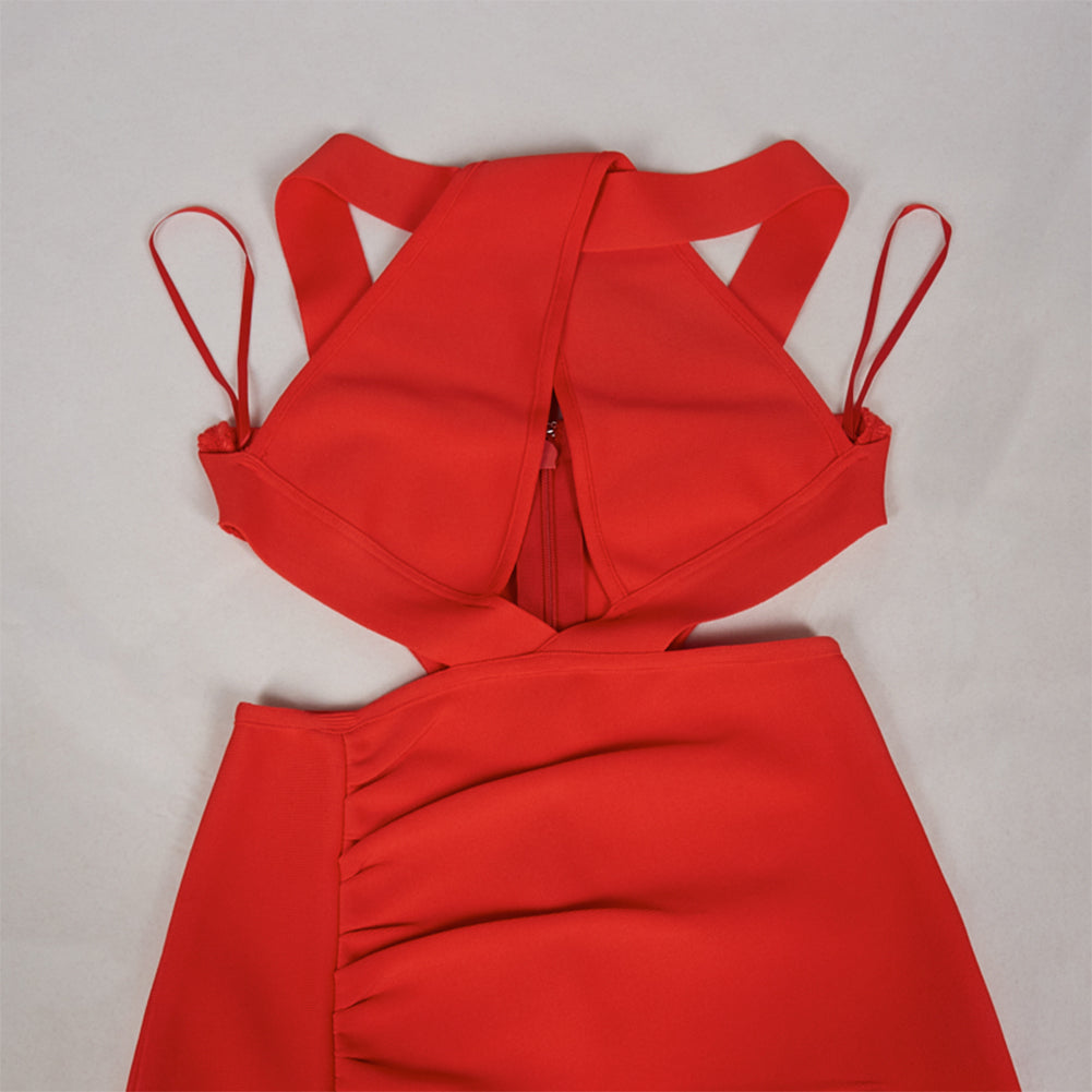 Strappy Sleeveless Cut Out Maxi Bandage Dress PZC2508