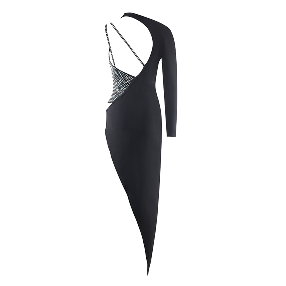 Long Sleeve Cut Out Midi Bandage Dress PZC2522