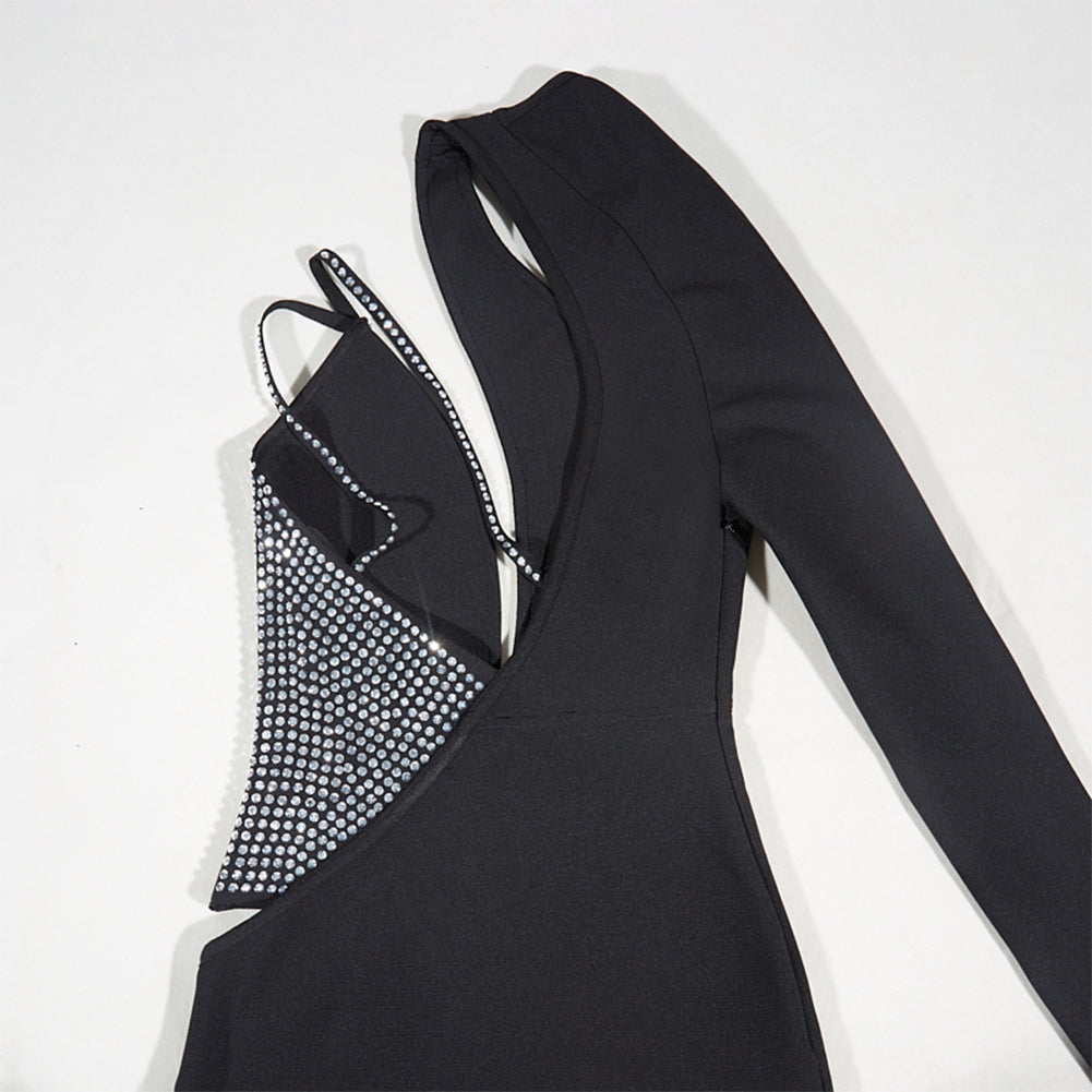 Long Sleeve Cut Out Midi Bandage Dress PZC2522