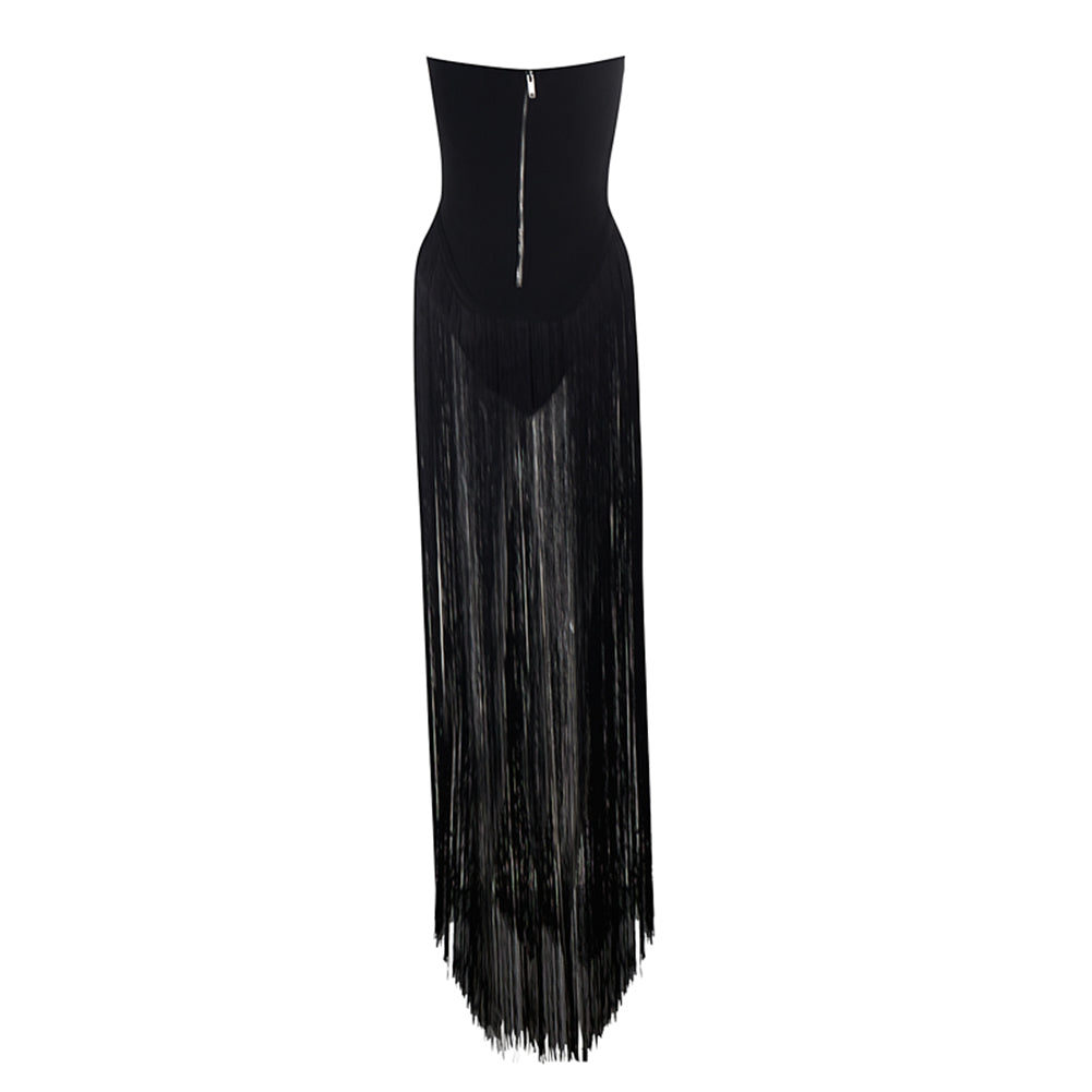 Strapless Sleeveless Tassels Bandage Jumpsuit PZC2631