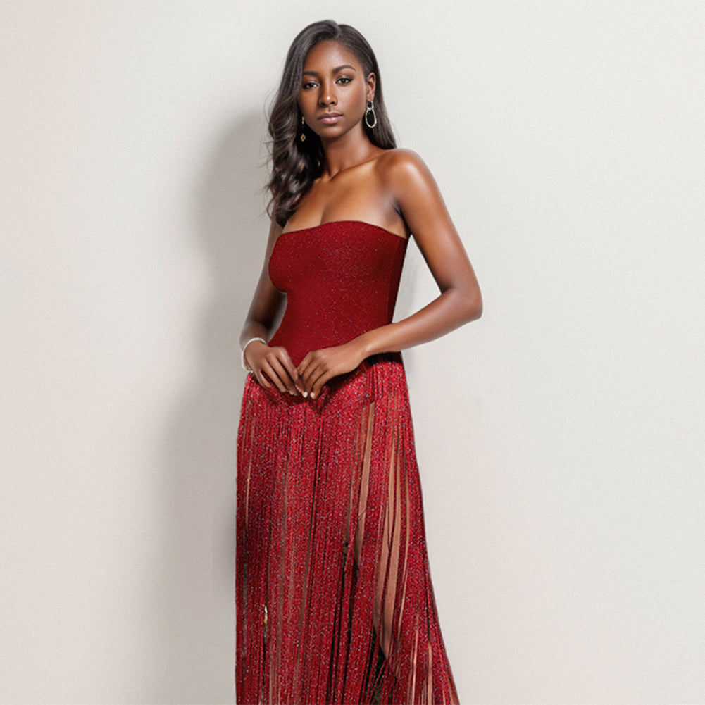 Red Bandage Jumpsuit PZC2631