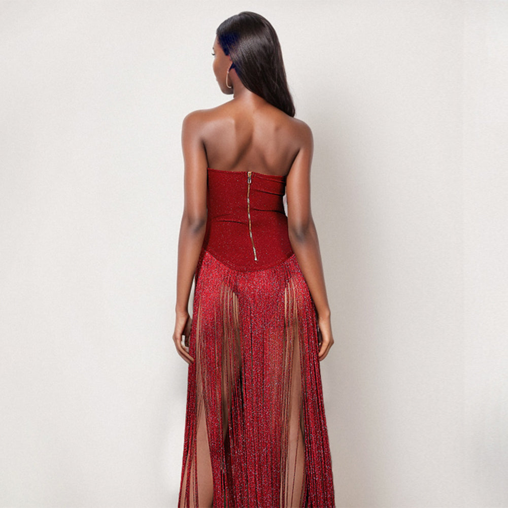 Red Bandage Jumpsuit PZC2631