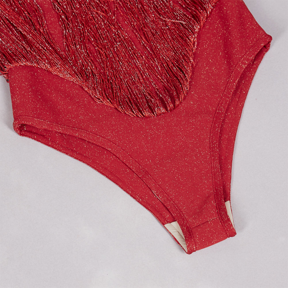 Strapless Sleeveless Tassels Bandage Jumpsuit PZC2631