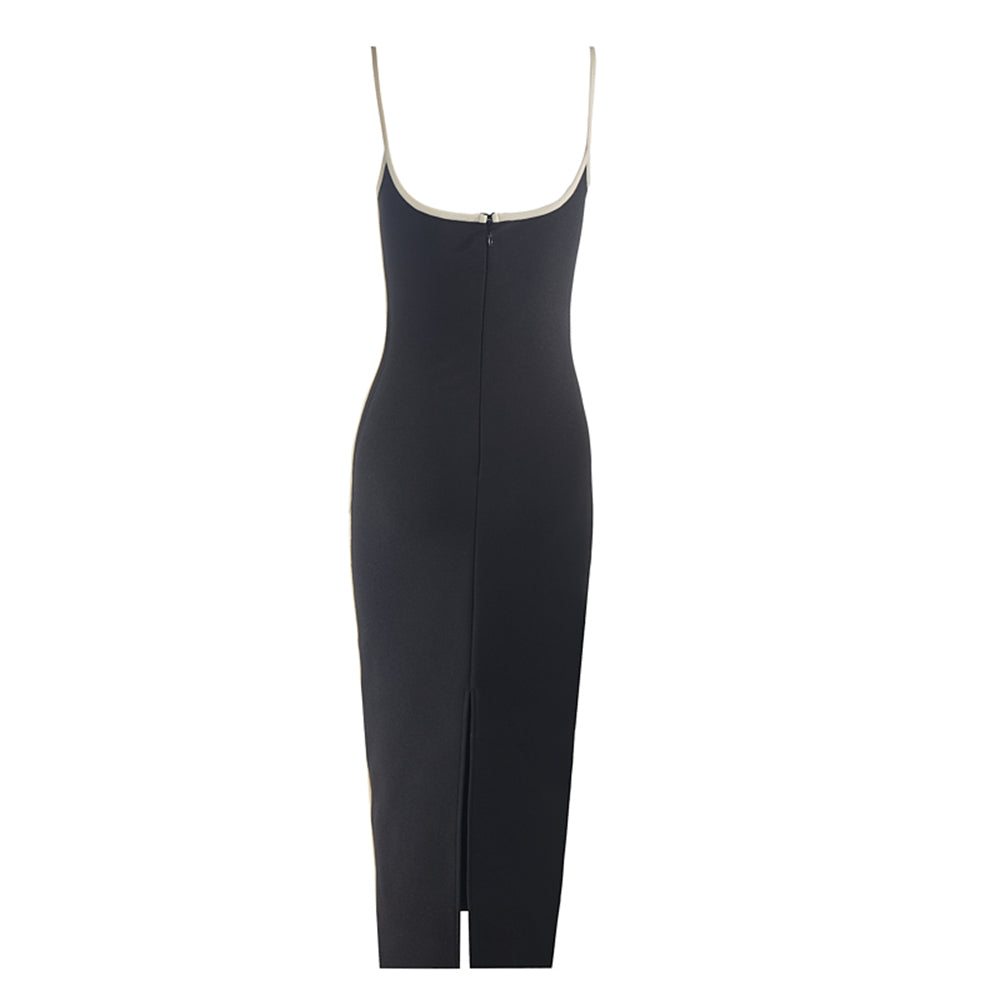 Strappy Sleeveless Plain Midi Bandage Dress PZM103