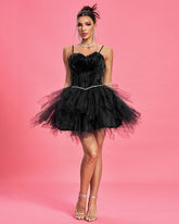 Feather Bra Mini Ballet Dress