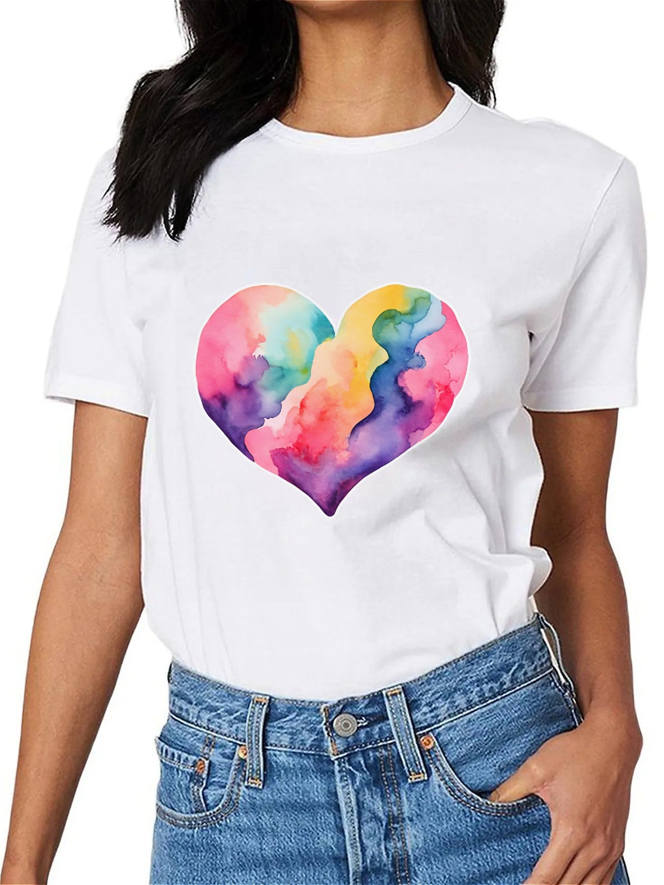 KevaMolly Graphic T Shirts for Women Summer Casual Halloween Printed Tee Cotton Tops Loose Fit