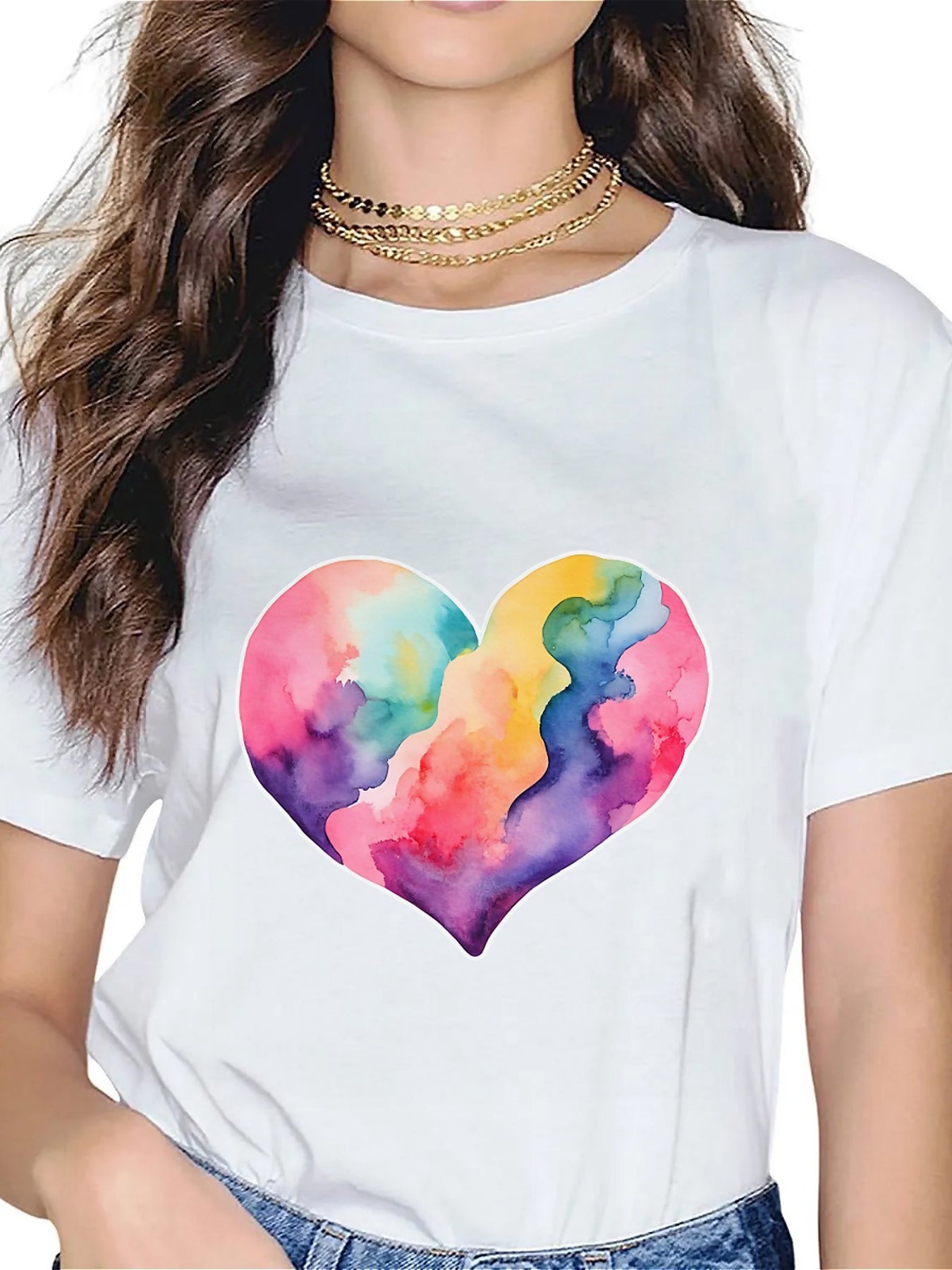 KevaMolly Graphic T Shirts for Women Summer Casual Halloween Printed Tee Cotton Tops Loose Fit