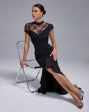 Black Lace Mermaid Long Dress