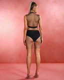 Rhinestone Fishnet See Through Glitter Dress