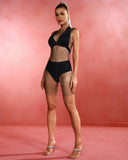 Rhinestone Fishnet See Through Glitter Dress