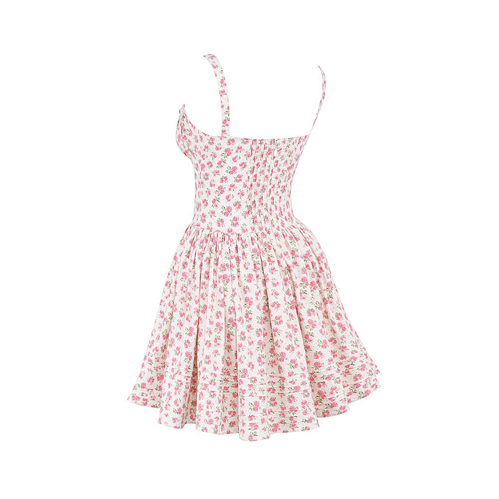 Strappy Sleeveless Floral Mini Dress ZNSBA1021