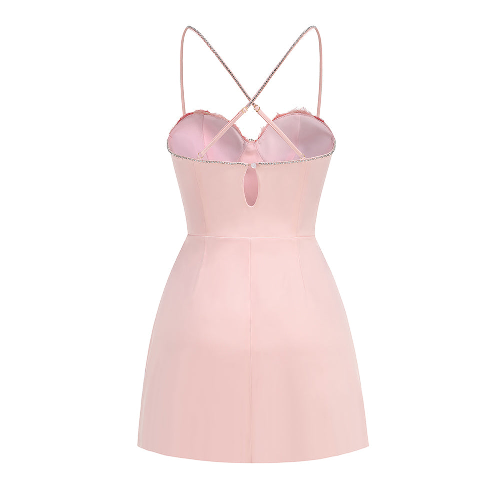Pink Mini Flower Dress