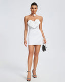 Backless Sweetheart Bustier Mini Dress