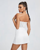 Backless Sweetheart Bustier Mini Dress