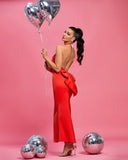 Halter Backless Maxi Bodycon Dress