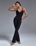 Strappy Stripe Bandage Jumpsuit