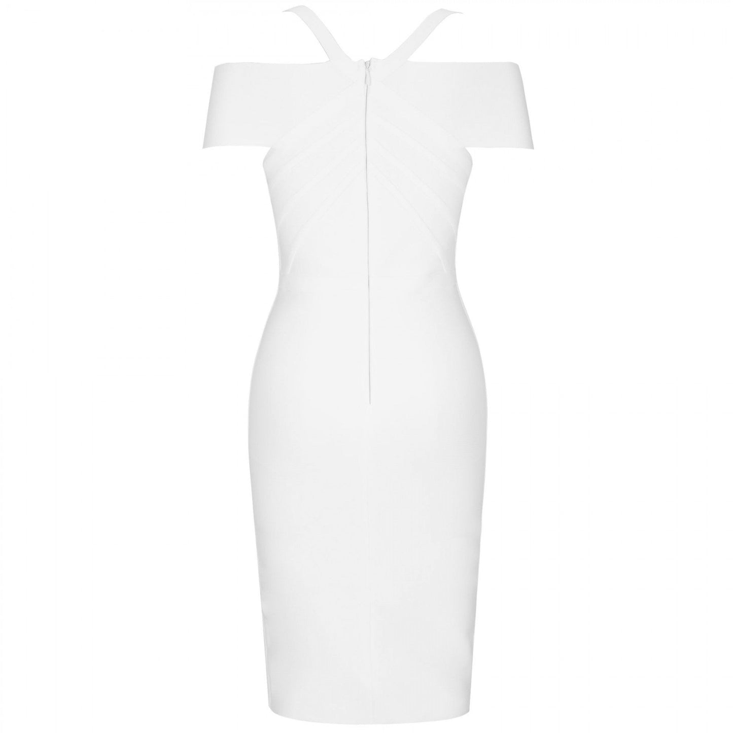 V Neck Mid Sleeve Striped Over Knee Bandage Dress PF19089 25 in wolddress