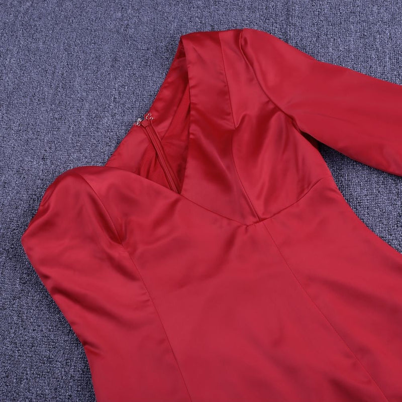 One Shoulder Long Sleeve Asymmetrical Mini Bodycon Dress HI1118 9 in wolddress